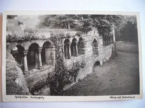 Alte AK Gelnhausen Kaiserpfalz Burg Palassaal [P138]