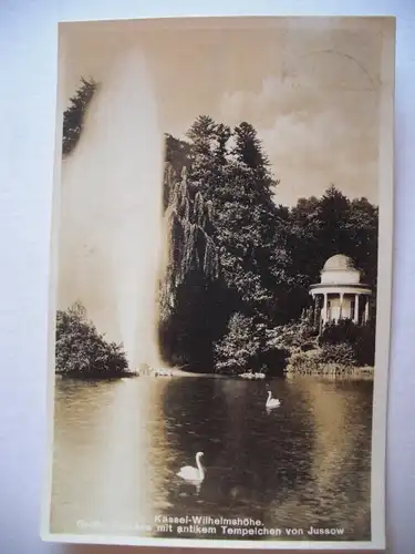 Alte AK Kassel Wilhelmshöhe Große Fontäne 1934 [P157]