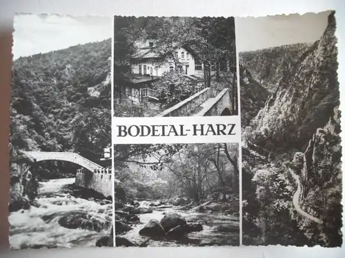 Alte AK Bodetal Harz Mehrbildkarte [U172]