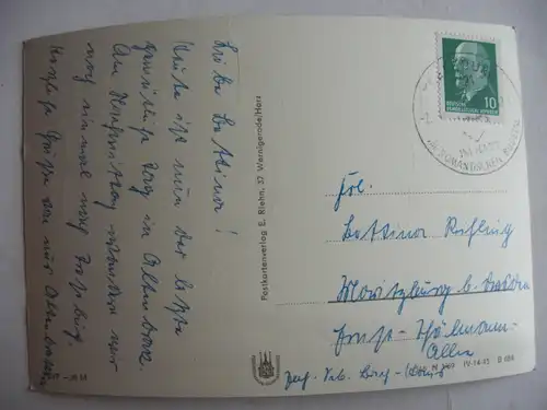 Alte AK Bodetal Roßtrappensprung [U173]