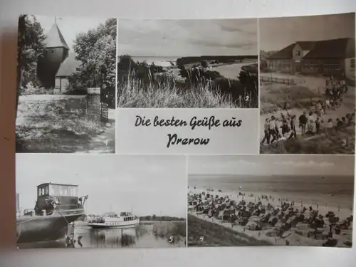 Alte AK Die besten Grüße aus Prerow [U233]