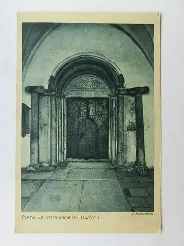 Alte AK Frauenwörth Portal der Klosterkirche [aW690]