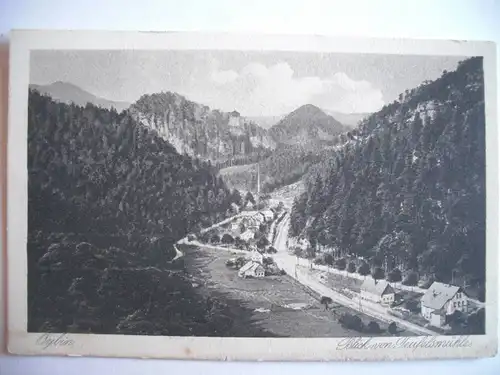 Alte AK Oybin Blick von Teufelsmühle 1927 [S55]