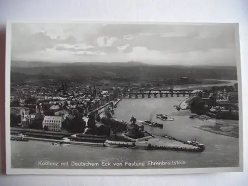 Alte AK Koblenz Deutsches Eck Ehrenbreitstein [S461]