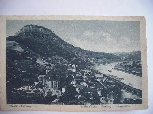 Alte AK Königstein Stadt und Festung [S472]