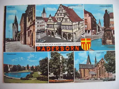 Alte AK Paderborn Mehrbildkarte [aF384]