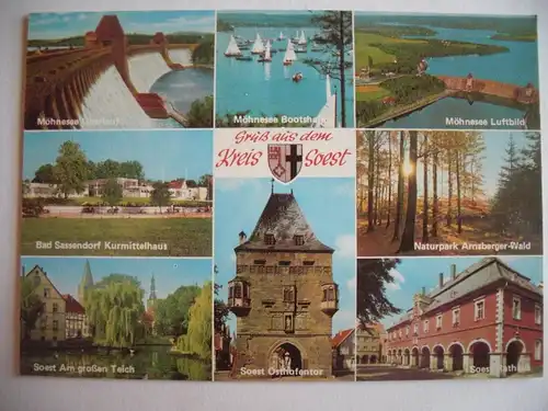 Alte AK Kreis Soest Mehrbildkarte [aF397]