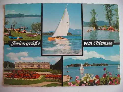 Alte AK Chiemsee Mehrbildkarte Strandbad… [aF413]