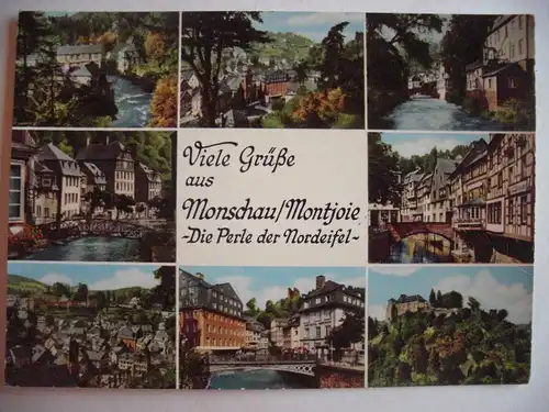 Alte AK Monschau Montjoie Eifel Mehrbildkarte [aF428]