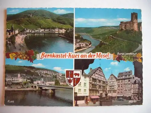 Alte AK Bernkastel Kues an der Mosel Mehrbildkarte [aF431]