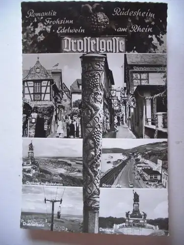 Alte AK Rüdesheim Drosselgasse [aF480]