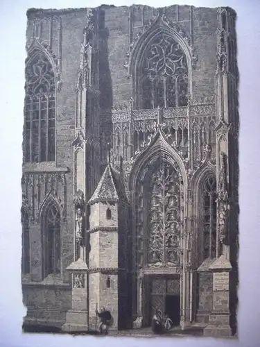 Alte AK Münster Lamberti Kirche (nach Stahlstich) [aF502]