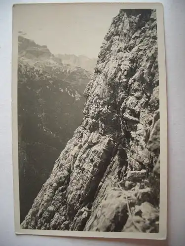Alte AK Fotokarte Bergsteigen, Klettern Berge [aF512]