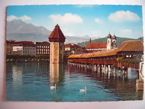 Alte AK Luzern Kapellbrücke [aF551]