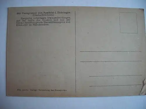 Alte AK Saalfeld Thüringen Feengrotten  [aF7]