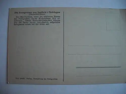 Alte AK Saalfeld Thüringen Feengrotten Märchendom [aF8]