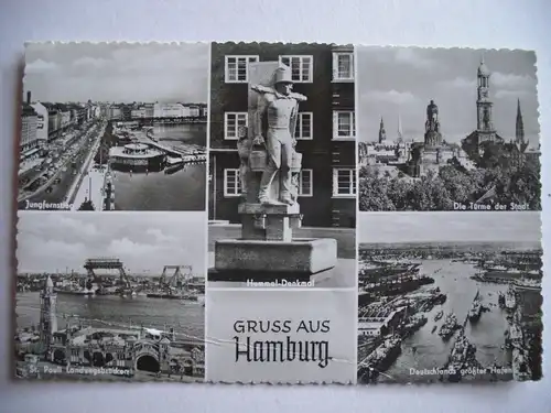 Alte AK Gruss aus Hamburg Mehrbildkarte [P949]