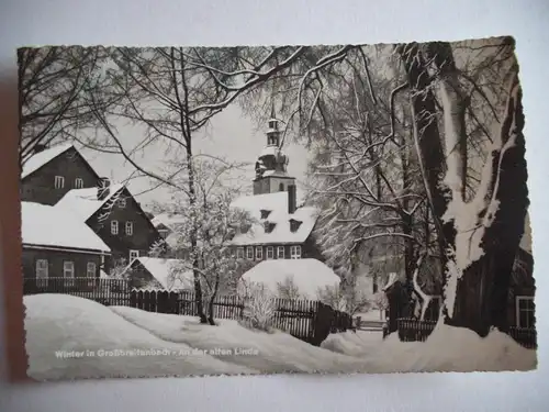 Alte AK Winter in Großbreitenbach Alte Linde [P953]