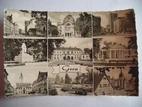 Alte AK Gera Mehrbildkarte [P971]