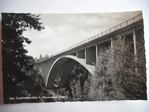 Alte AK Hermsdorf Teufelstalbrücke [P985]