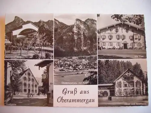 Alte AK Oberammergau Mehrbildkarte [P872]