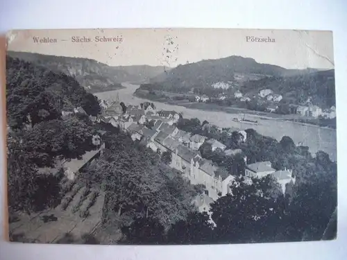 Alte AK Wehlen Pötzscha Sächsische Schweiz [P292]