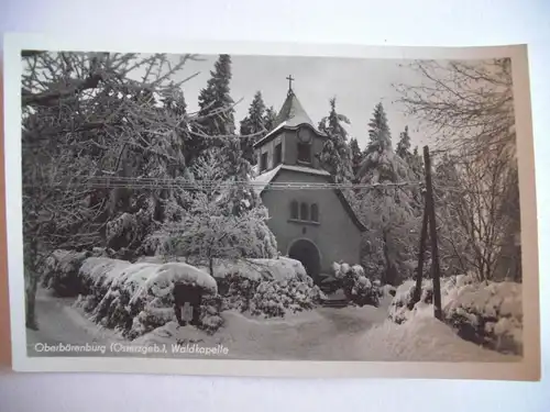 Alte AK Oberbärenburg Waldkapelle Winter [P300]