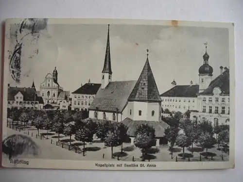 Alte AK Altötting Kapellplatz Basilika St. Anna [P800]