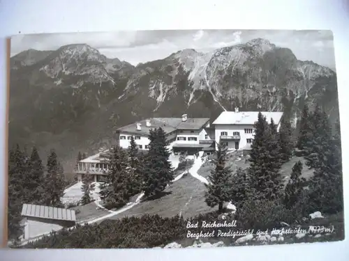 Alte AK Bad Reichenhall Berghotel Predigtstuhl Hochstaufen [P750]