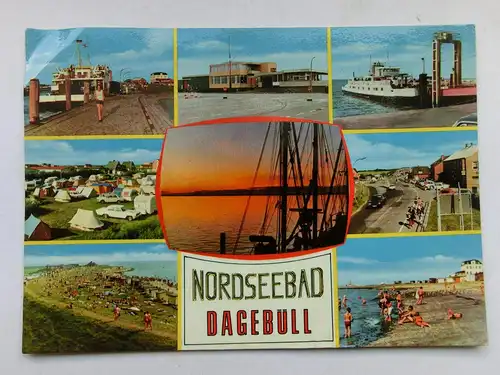 Alte AK Nordseebad Dagebüll Mehrbildkarte [aX472]