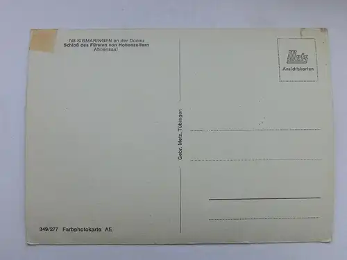 Alte AK Sigmaringen Schloß Ahnensaal [aX476]
