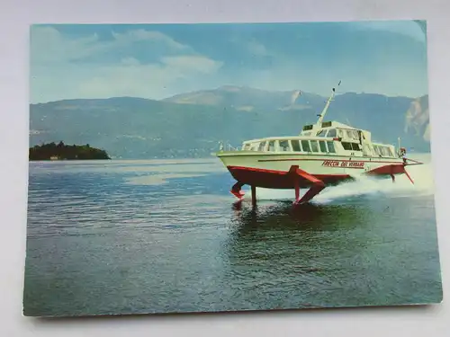 Alte AK Lago Maggiore Schiff Schifffahrt Schnellboot [aX480]