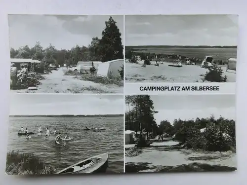 Alte AK Lohsa Kr. Hoyerswerda Campingplatz Silbersee [aX514]
