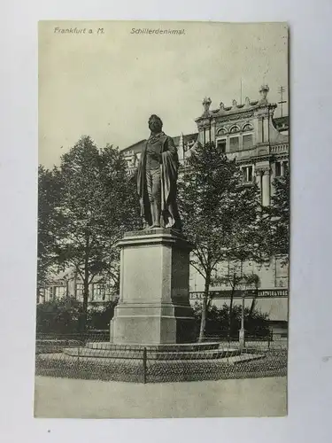 Alte AK Frankfurt Schillerdenkmal Schiller 1912 [aX38]