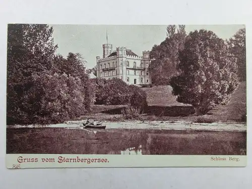 Alte AK Starnberg Starnbergersee Schloß Berg um 1900 [aX60]