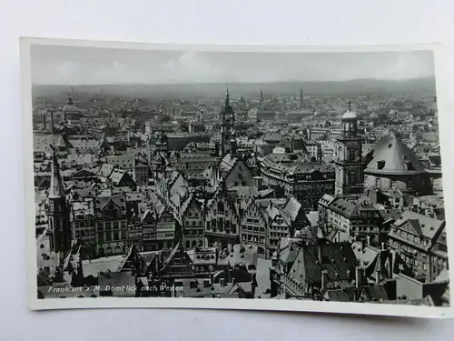 Alte AK Frankfurt Domblick n. Westen 1940 [aX64]