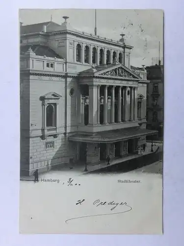 Alte AK Hamburg Stadttheater Theater 1900 [aX72]