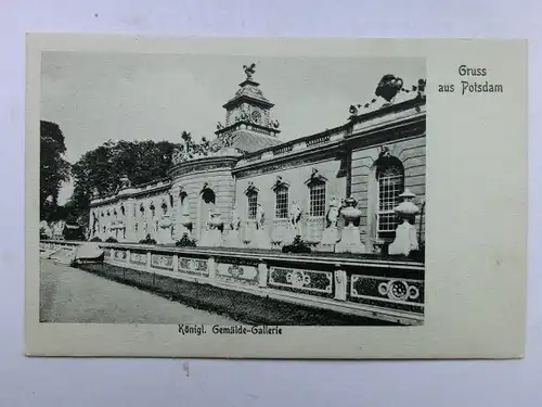 Alte AK Potsdam Gemälde-Gallerie Sanssouci [aX134]