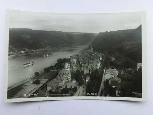 Alte AK St. Goar Burg Katz [aX155]