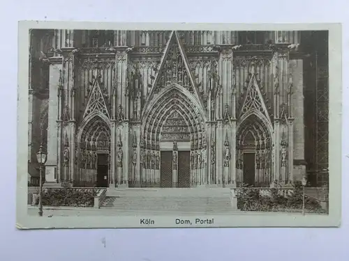 Alte AK Köln Dom Portal 1928 [aX156]
