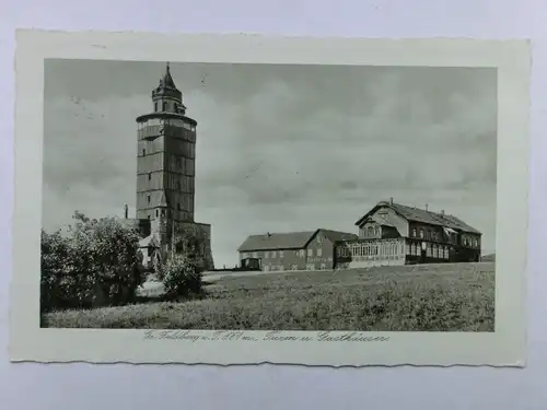 Alte AK Großer Feldberg Taunus Turm Gasthäuser 1934 [aX160]