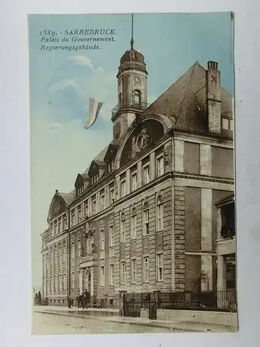 Alte AK Saarbrücken Sarrebruck Regierungsgebäude  [aX170]