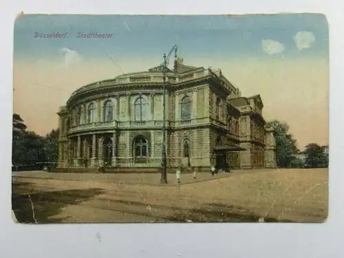 Alte AK Düsseldorf Stadttheater (knitterig) [aX245]