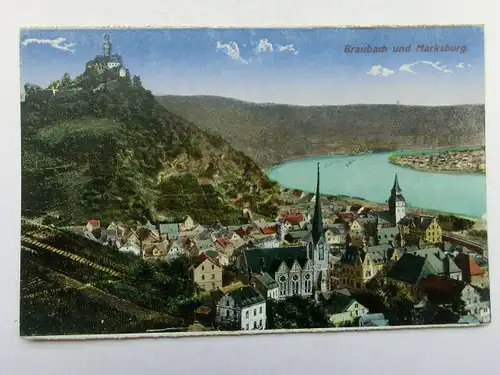 Alte AK Braubach und Marksburg um 1925 [A1573]