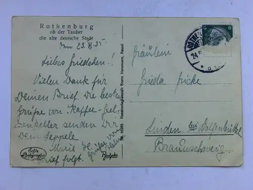 Alte AK Rothenburg Hegereiterhaus [948]