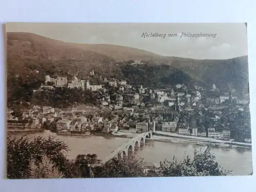 Alte AK Heidelberg vom Philosophenweg [aJ778]