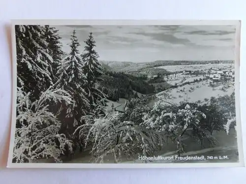 Alte AK Freudenstadt Schwarzwald Winter Schnee [aJ787]