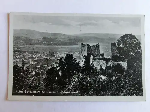 Alte AK Oberkirch Ruine Schauenburg Schwarzwald [aJ788]