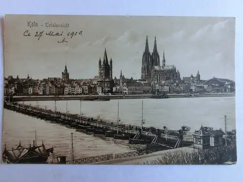 Alte AK Köln  Totalansicht Brücke 1916 [aJ800]