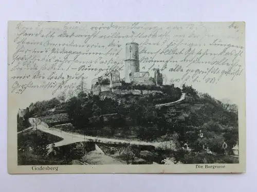 Alte AK Godesberg Die Burgruine Bad Godesberg 1914 [aX388]